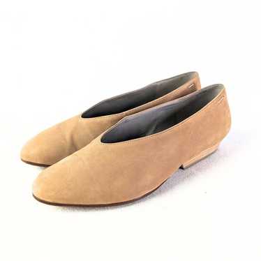 Eileen Fisher Camel Suede Flats - Size 7 - image 1