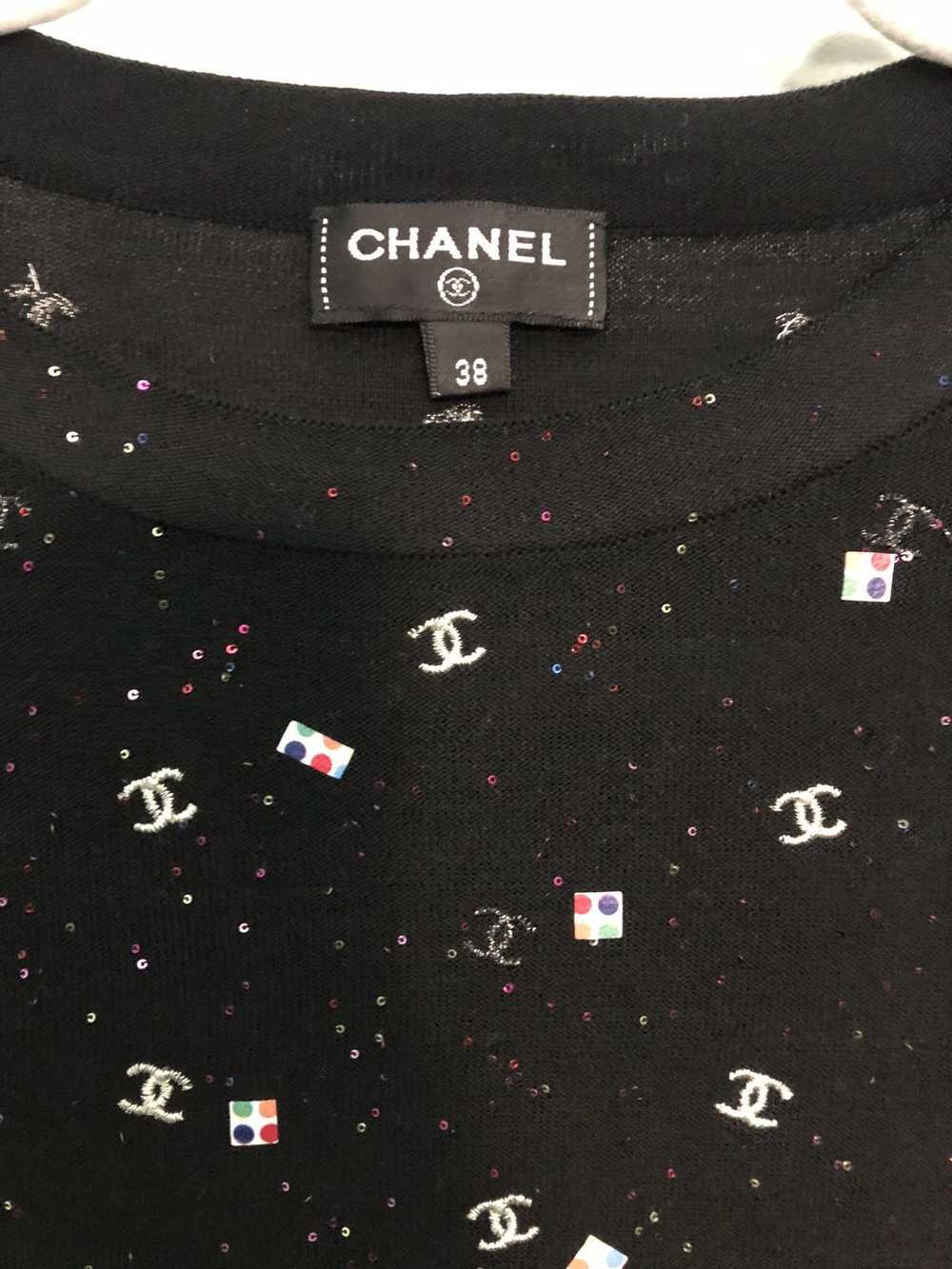 Designer × Luxury CHANEL Embroidered CC Shirt - image 2