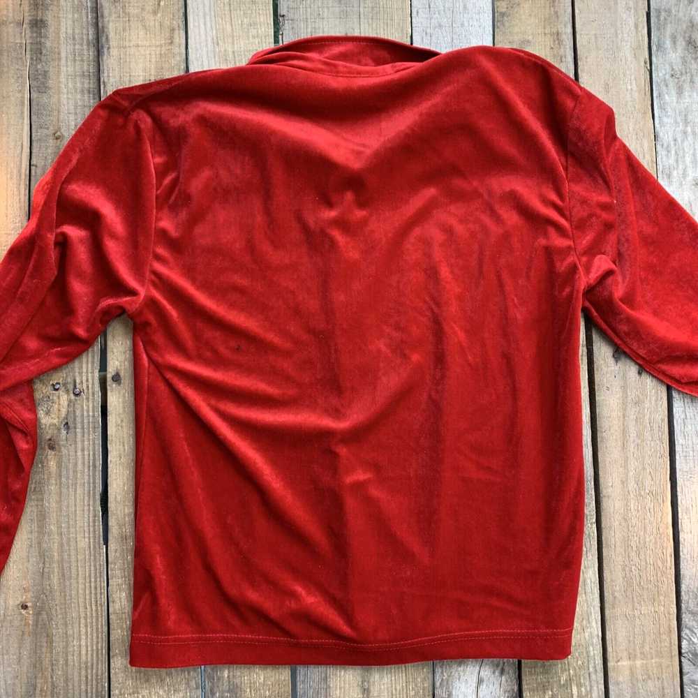 Vintage In Design 1/4 Zip Vintage Red Sweater Wom… - image 3