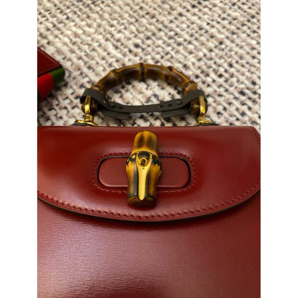 Gucci Convertible Bamboo Top Handle leather handb… - image 3