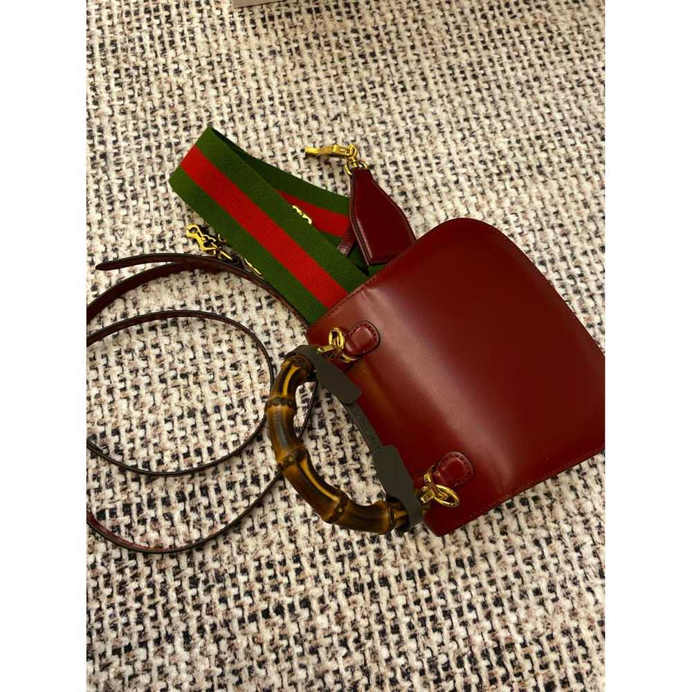 Gucci Convertible Bamboo Top Handle leather handb… - image 9