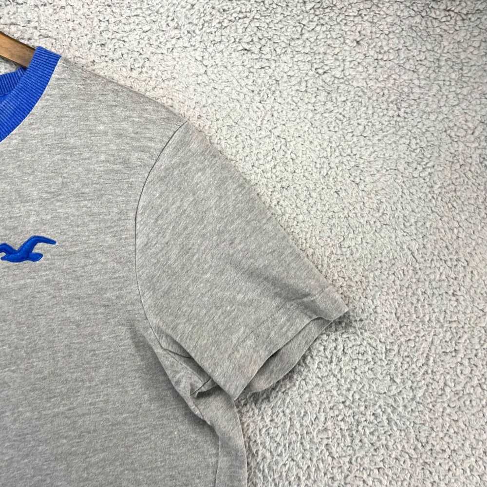 Vintage Hollister Shirt Mens medium Gray Blue Cre… - image 2