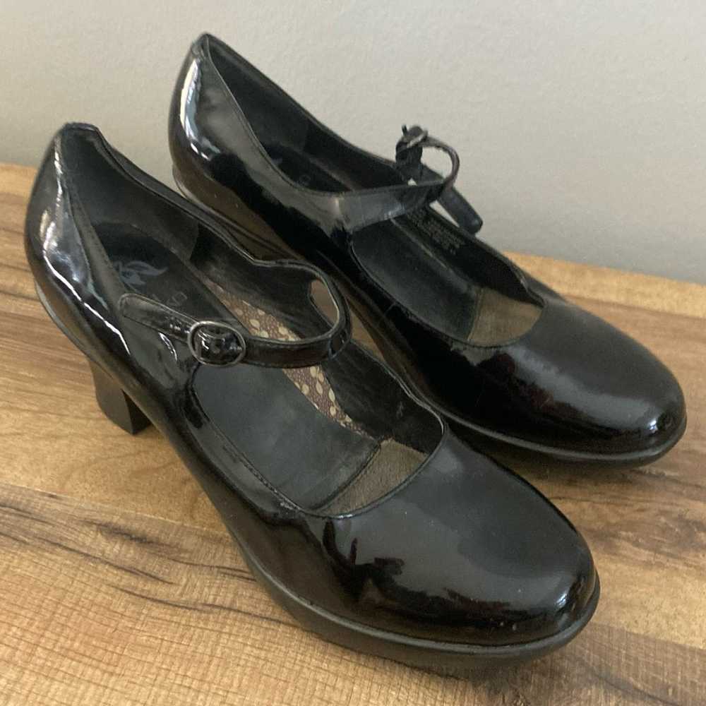 Dansko Mary Jane Black Patent Leather High Heels … - image 1