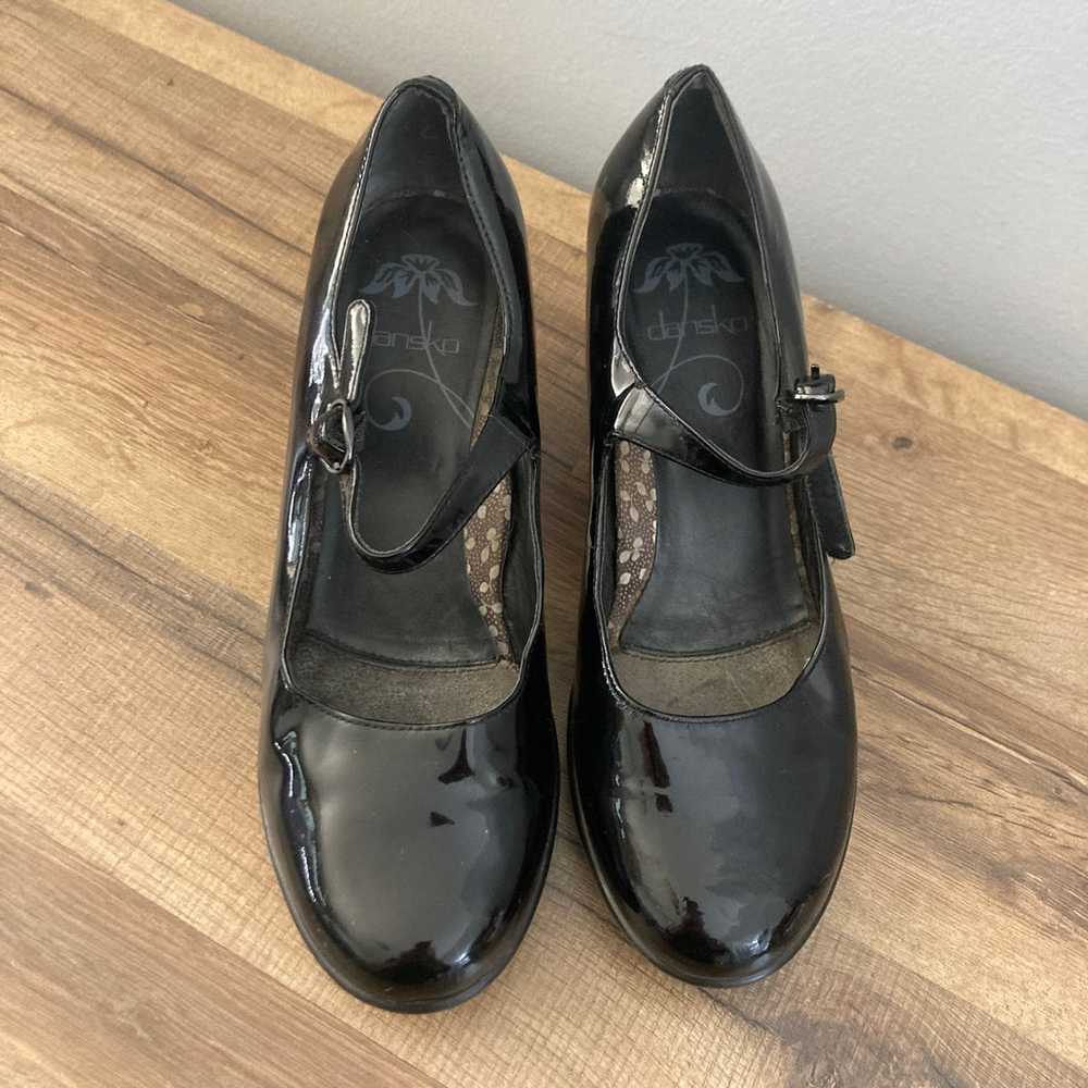 Dansko Mary Jane Black Patent Leather High Heels … - image 5