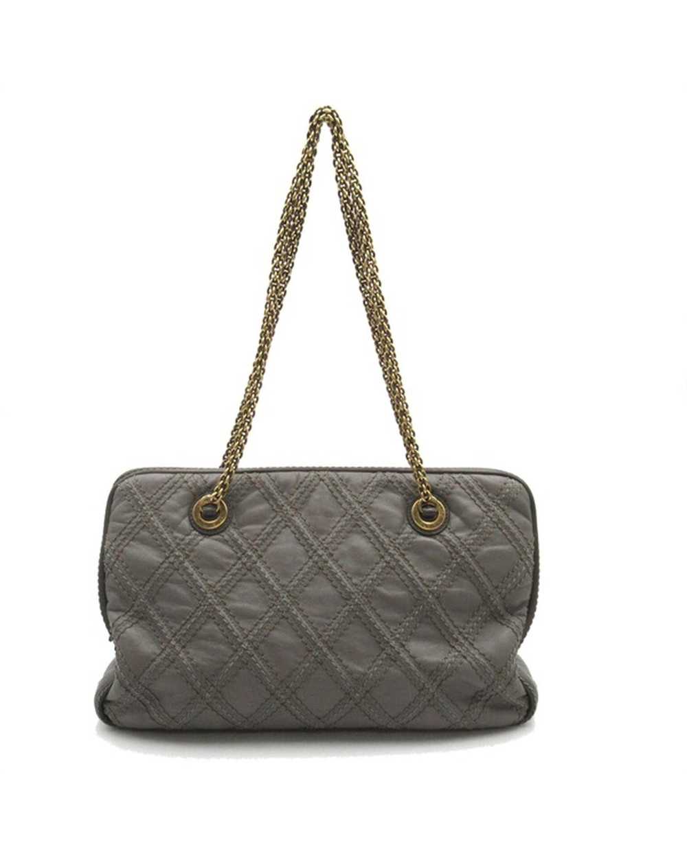 Chanel Quilted Leather Triptych Tote Bag - Grey - image 3