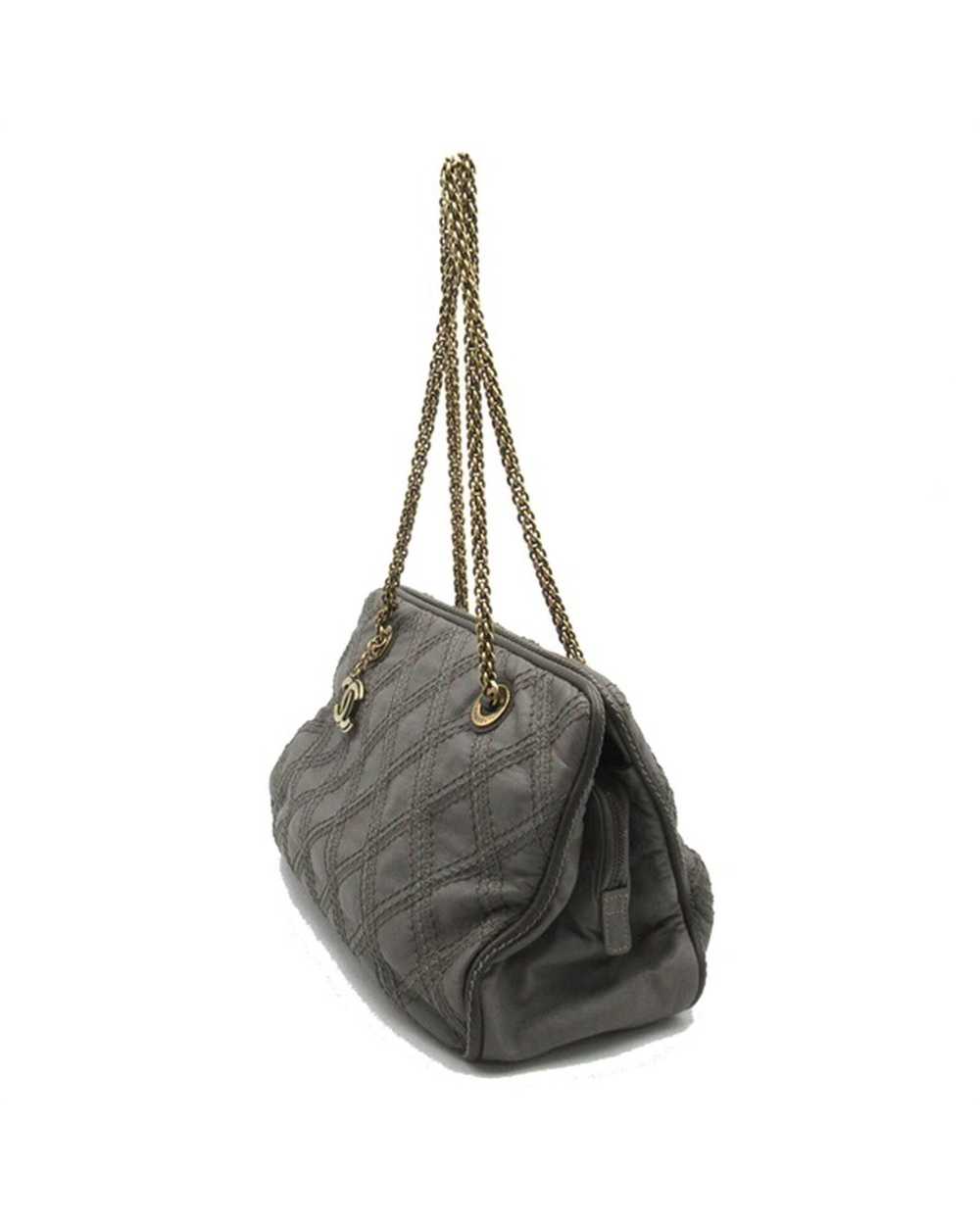 Chanel Quilted Leather Triptych Tote Bag - Grey - image 4