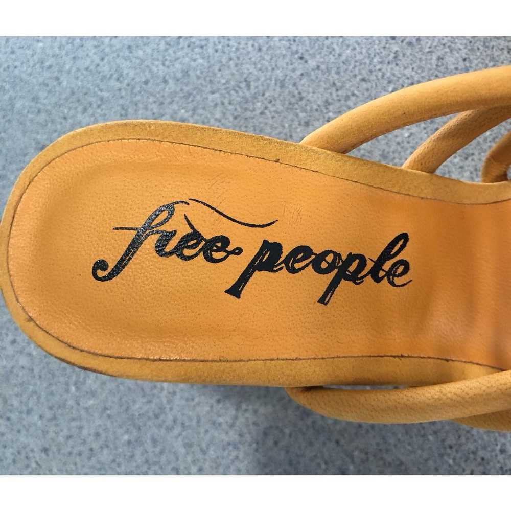 Free People Strappy Orange Block Heel - image 5