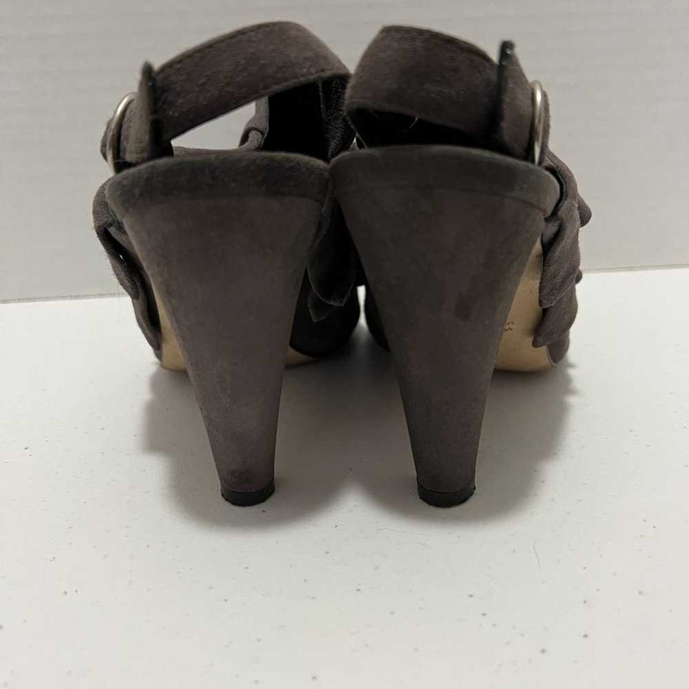 Tibi New York Women's Gray Suede Leather Ruffle H… - image 4