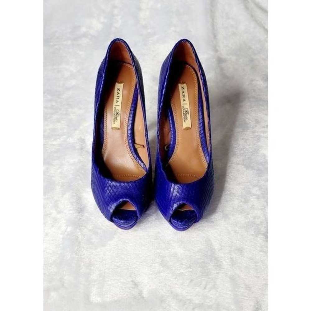Zara Basic Collection Blue Open Toe Heel - image 5