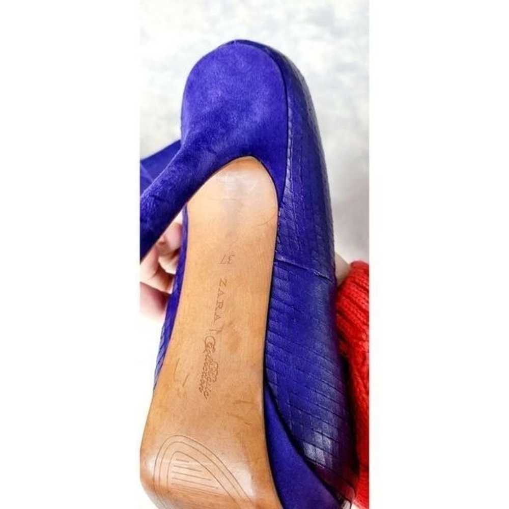 Zara Basic Collection Blue Open Toe Heel - image 6