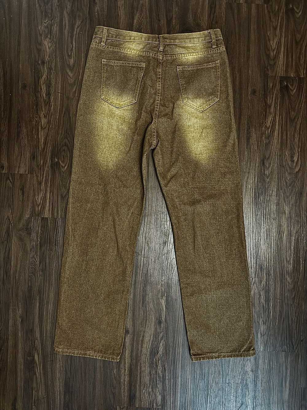 Japanese Brand Vintage Straight Brown Acid Wash J… - image 2