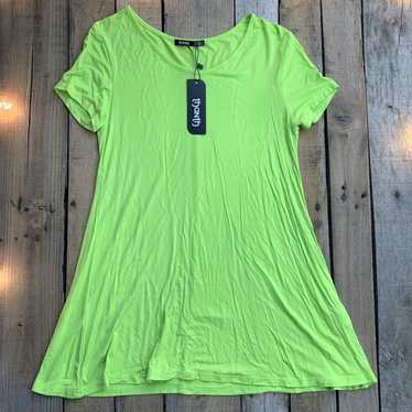 Vintage Thanth Bright Green Womens Shirt Top Size… - image 1