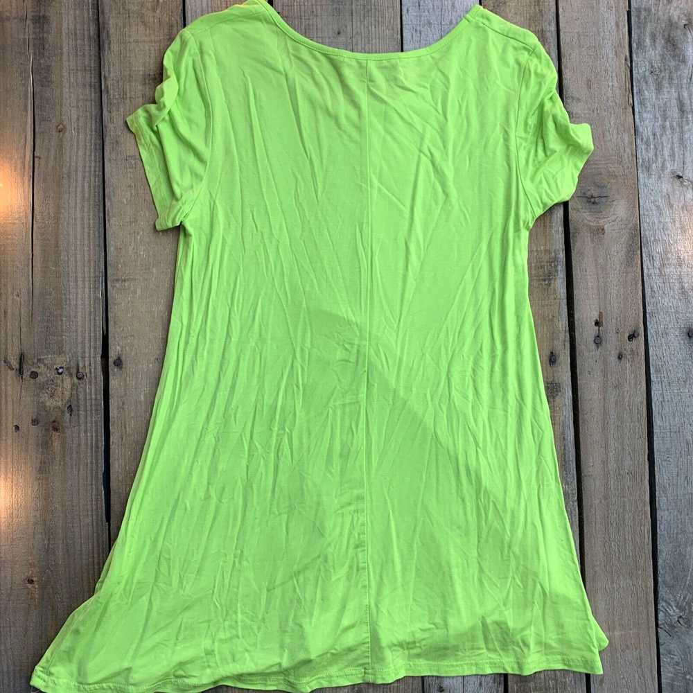 Vintage Thanth Bright Green Womens Shirt Top Size… - image 3