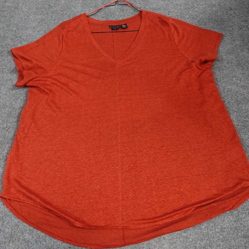 Elie Tahari Tahari Women's Shirt 2X Orange Rust 1… - image 1
