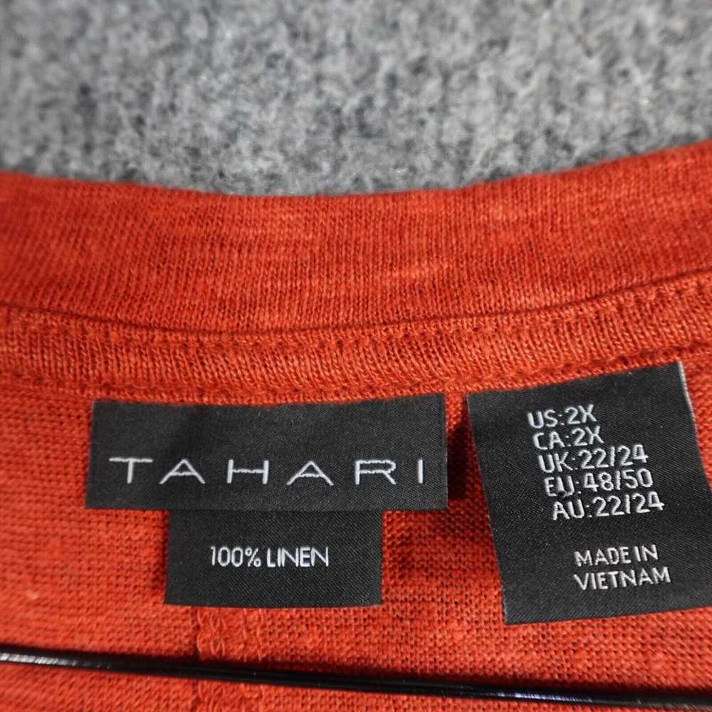 Elie Tahari Tahari Women's Shirt 2X Orange Rust 1… - image 2