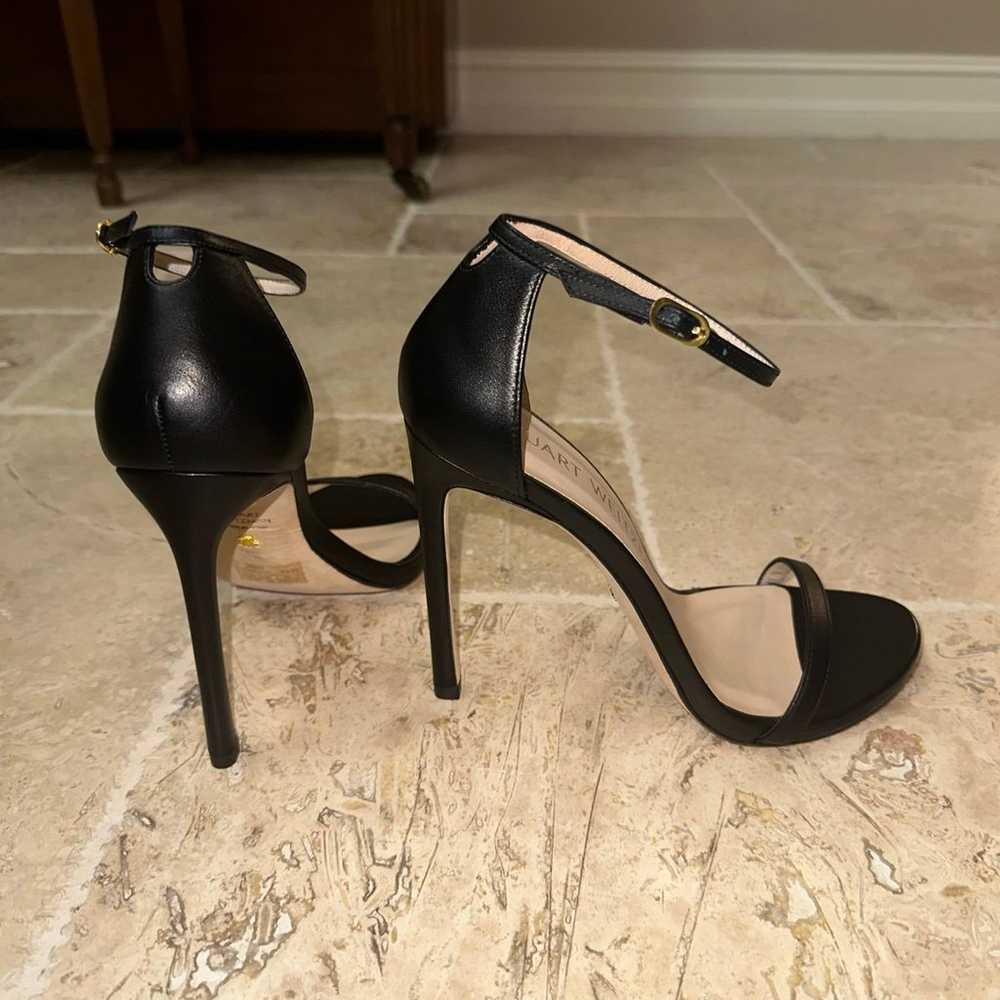 Stuart Weitzman Nudist Heel Black Size 8.5 Like N… - image 6