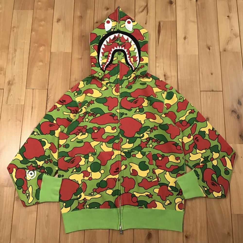 Bape BAPE Psyche camo shark full zip hoodie STA c… - image 1