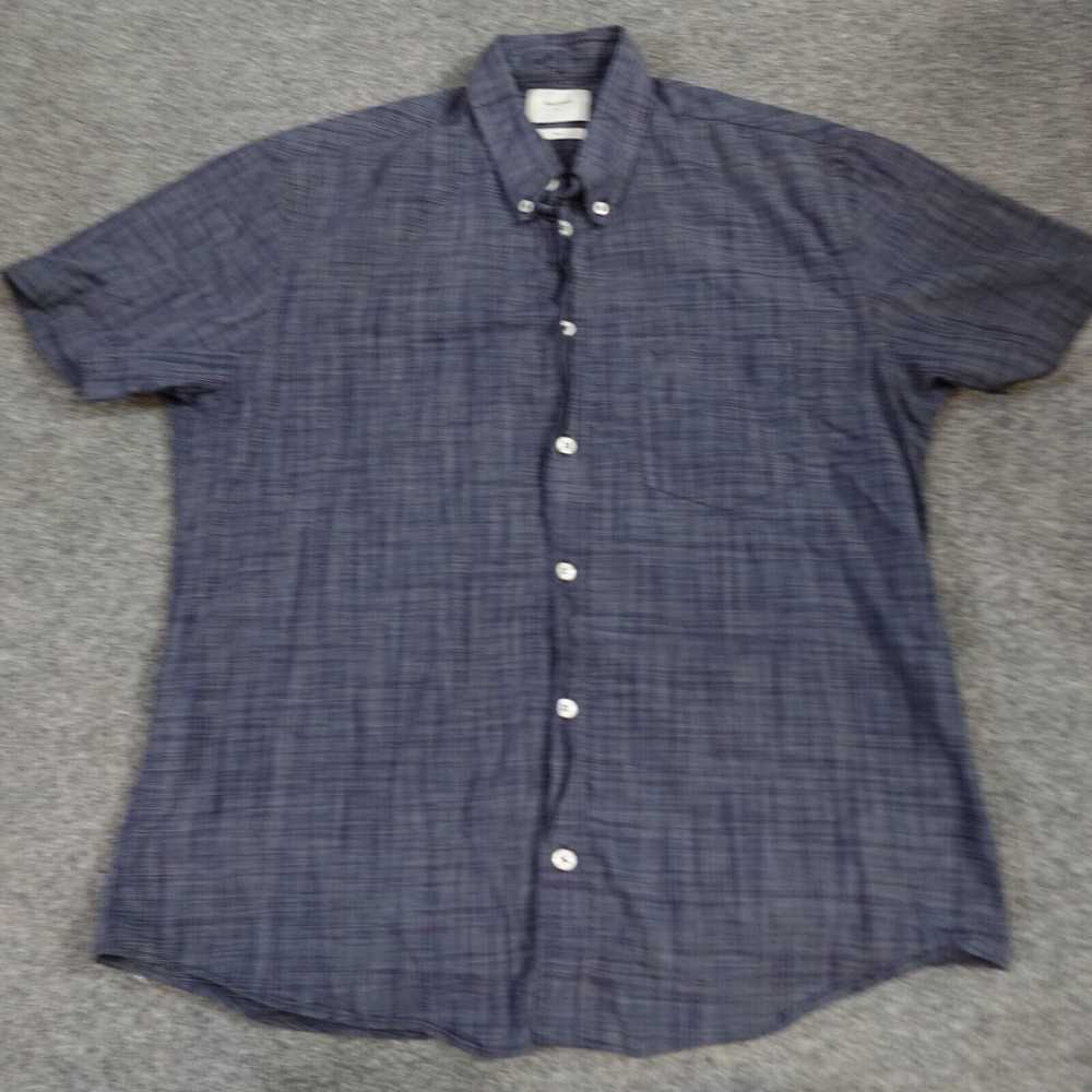 Billy Reid Billy Reid Mens Shirt Large Blue Slim … - image 1