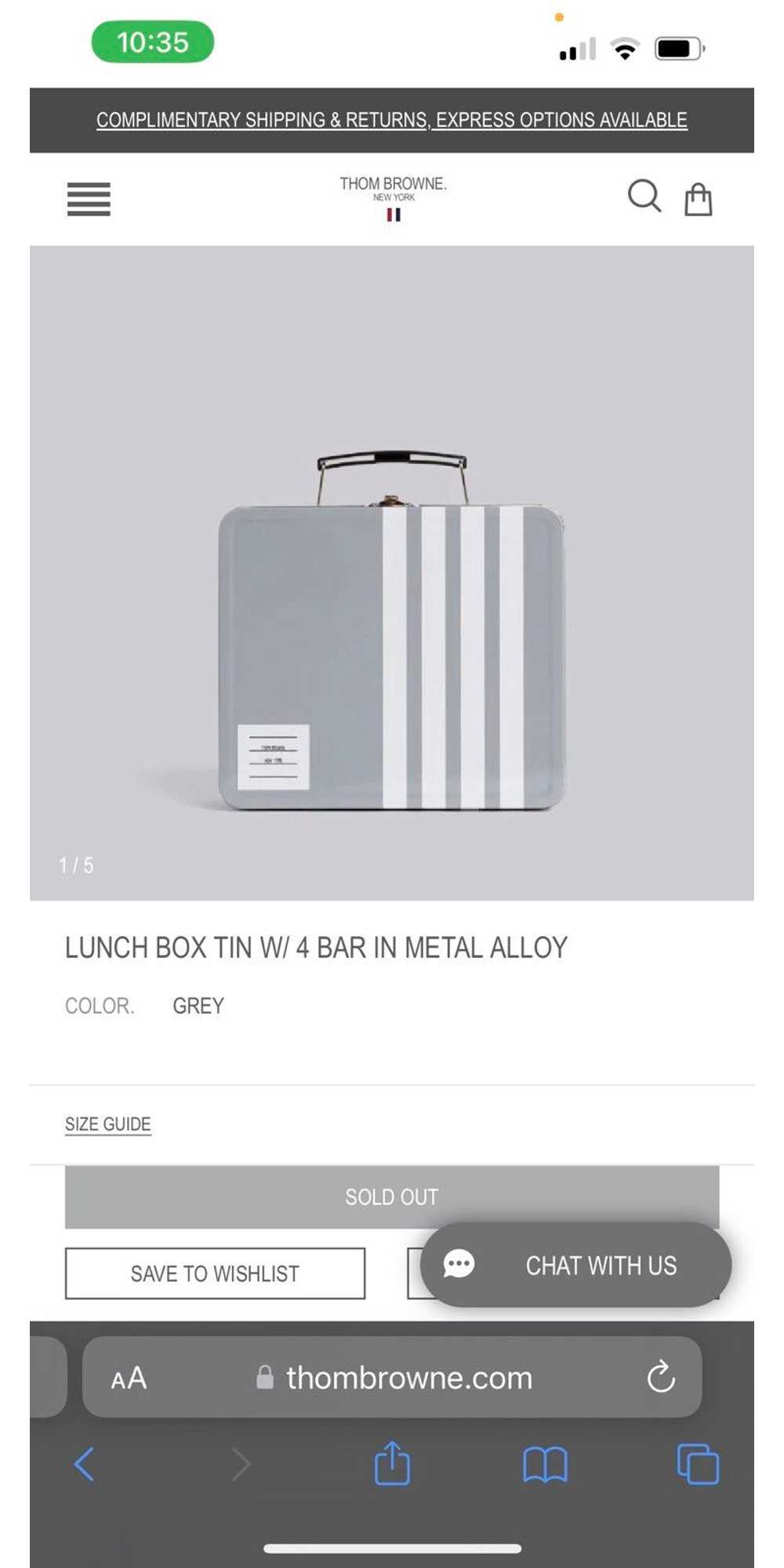 Thom Browne Thom Browne New York Lunch Box Logo s… - image 4