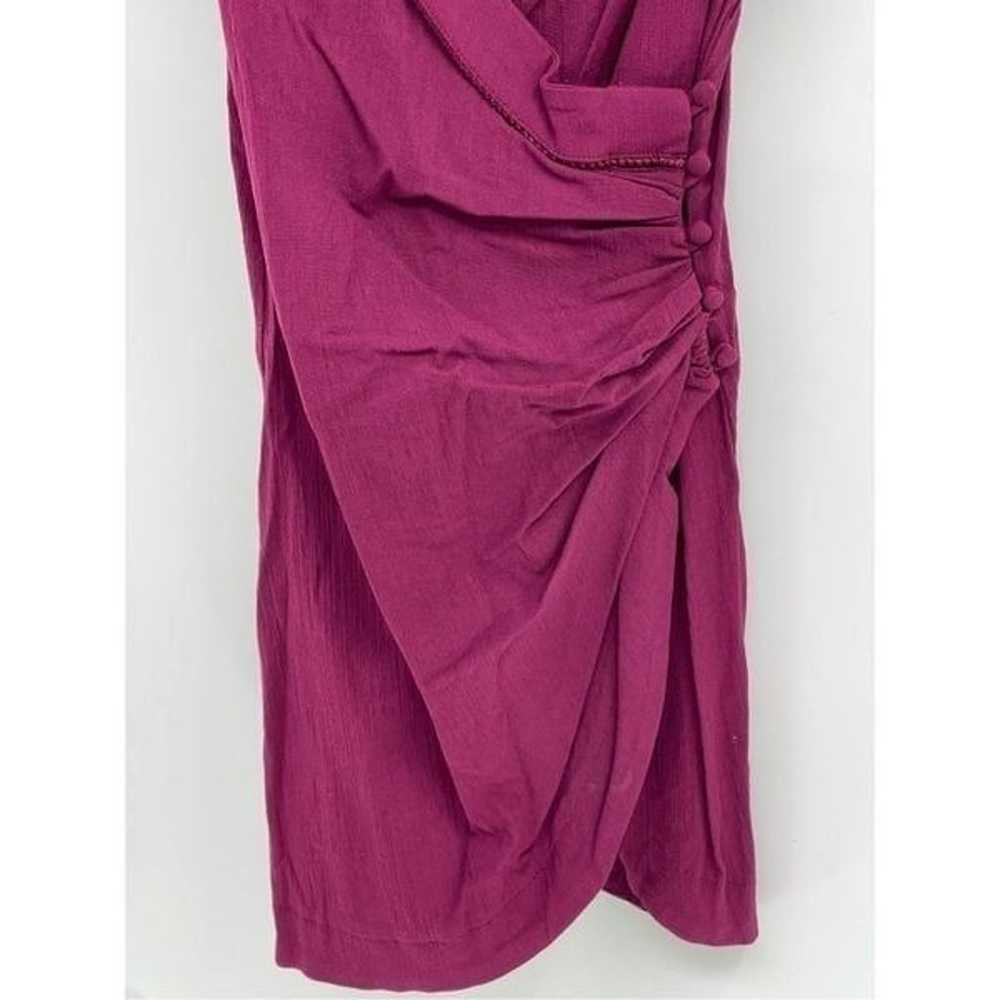 Free People Dress Women Small Dark Pink Faux Wrap… - image 4