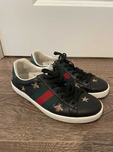 Gucci Gucci Ace Bees and Stars Embroidery Leather 