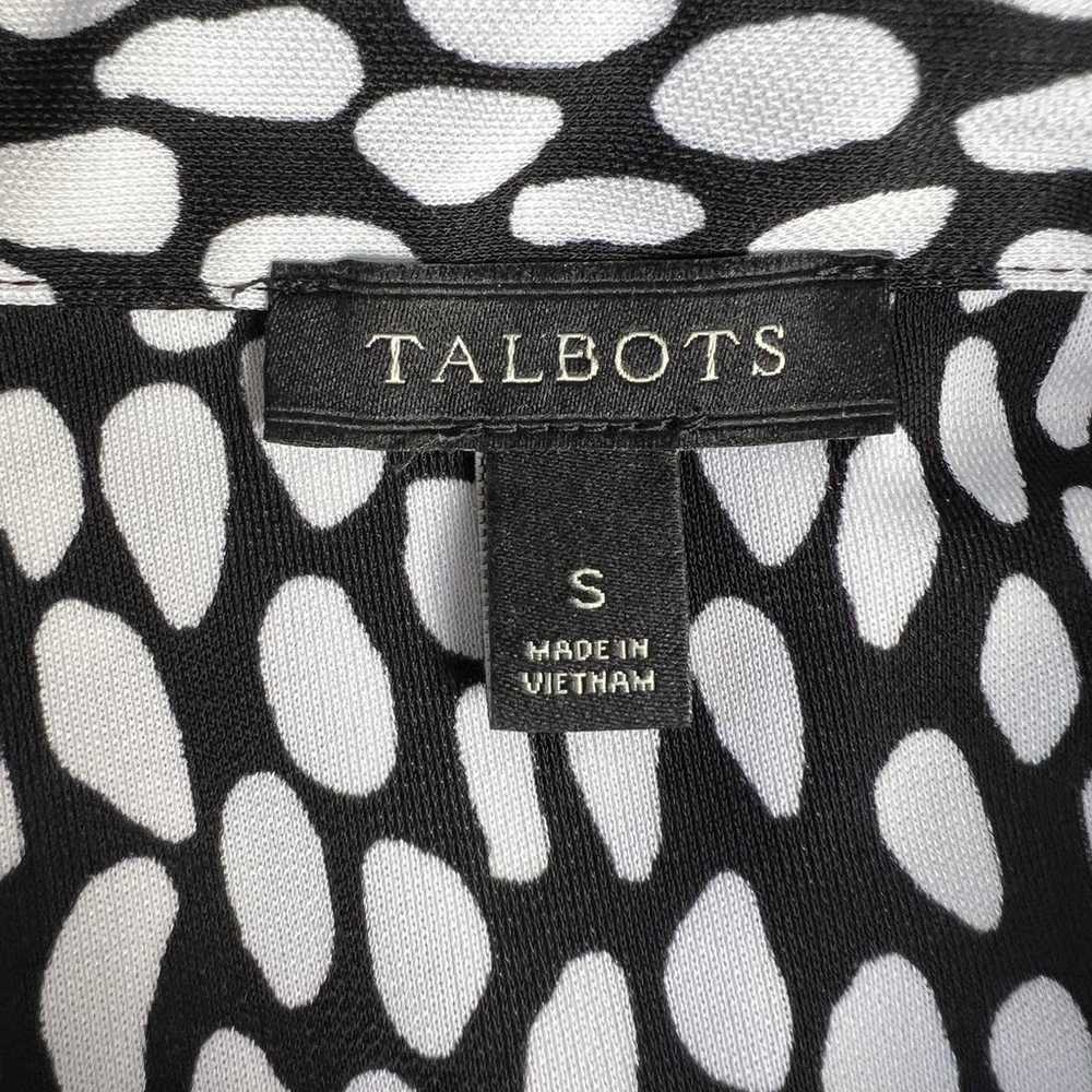 Talbots Dress Black White Sleeveless Maxi Button … - image 3