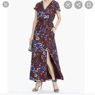 Banana Republic Burgundy Floral Dress