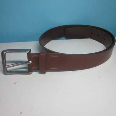 Vintage Mens Brown Leather Belt Size 36 Unbranded 