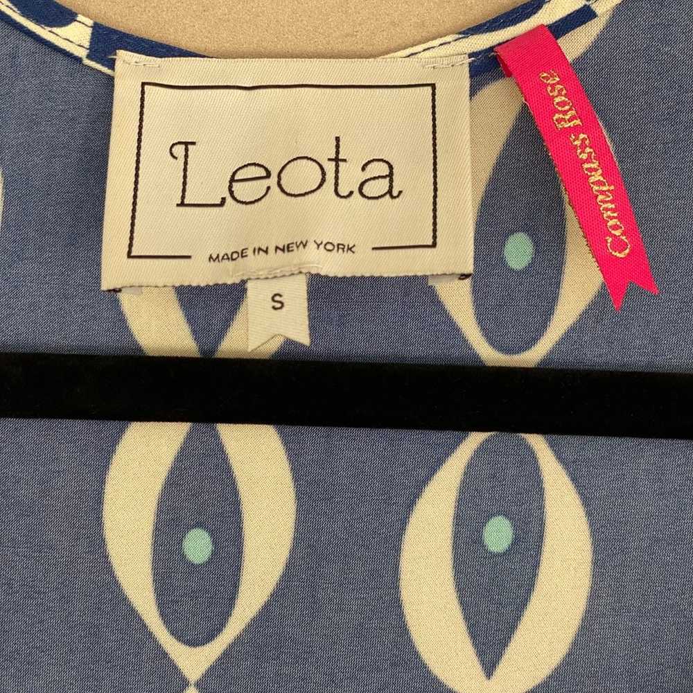 Leota compass rose geo print wrap woman’s dress S… - image 2