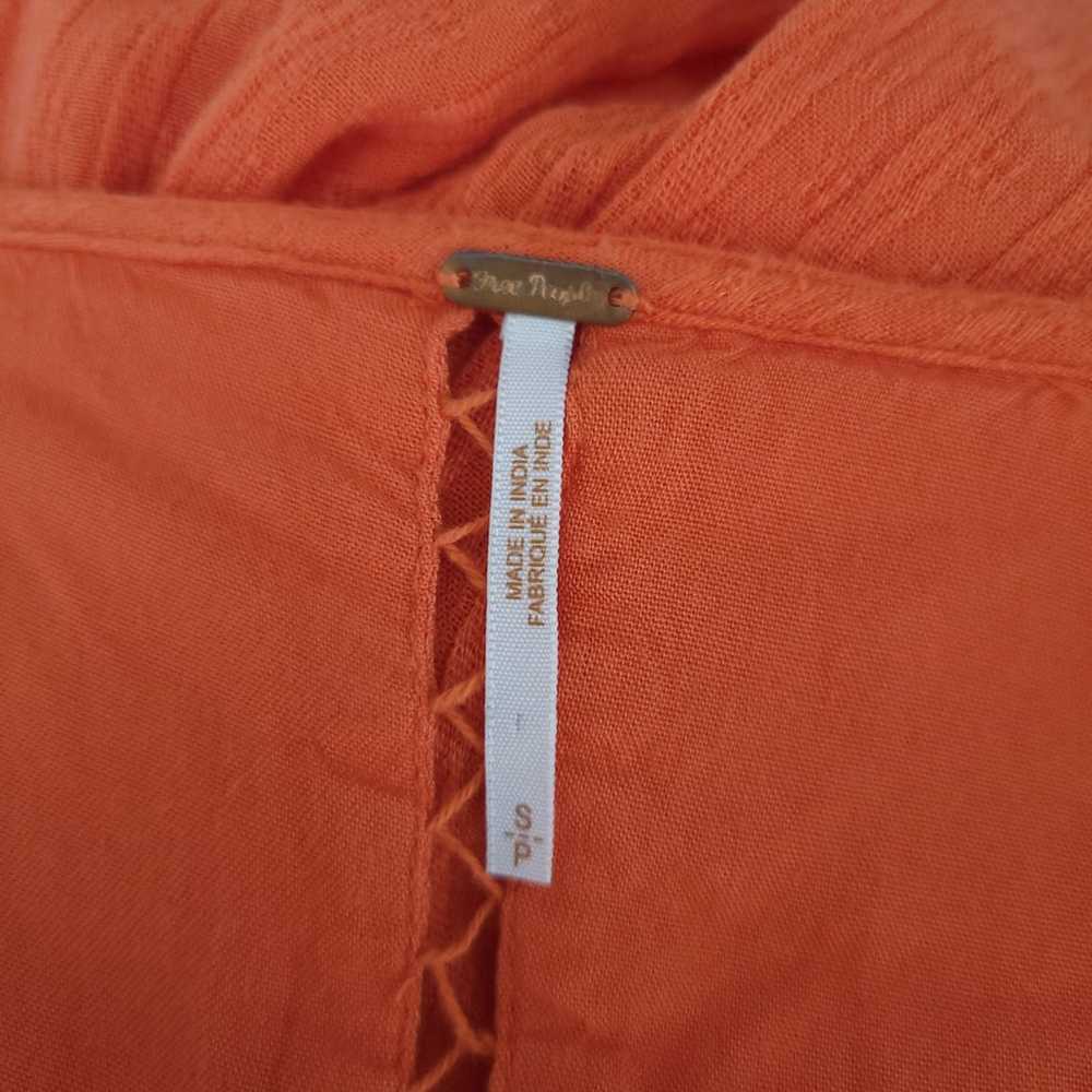 Free People Romeo Mini Dress Orange Bell Sleeves … - image 10