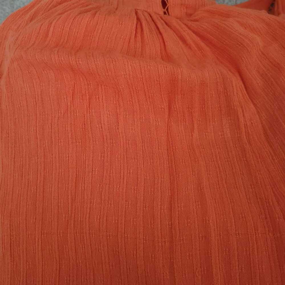 Free People Romeo Mini Dress Orange Bell Sleeves … - image 12