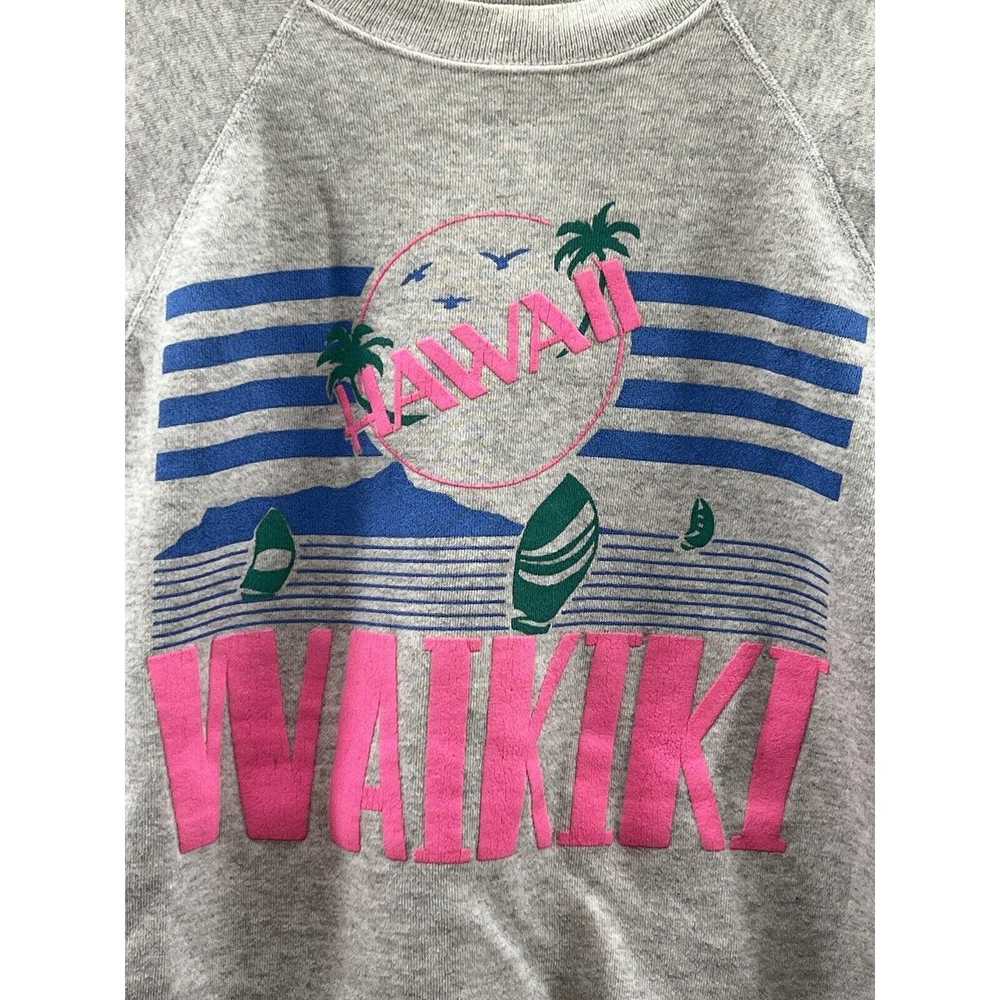 Hanes Hanes Waikiki Hawaii Heather Gray Crewneck … - image 4