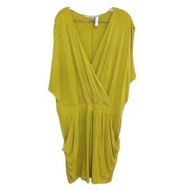 Rachel Roy Blouson Dress Lime Chartreuse Ruched G… - image 1