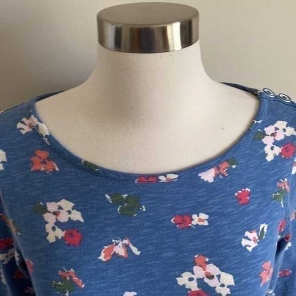 Boden Blue Floral Knit Dress Size 6 - image 3