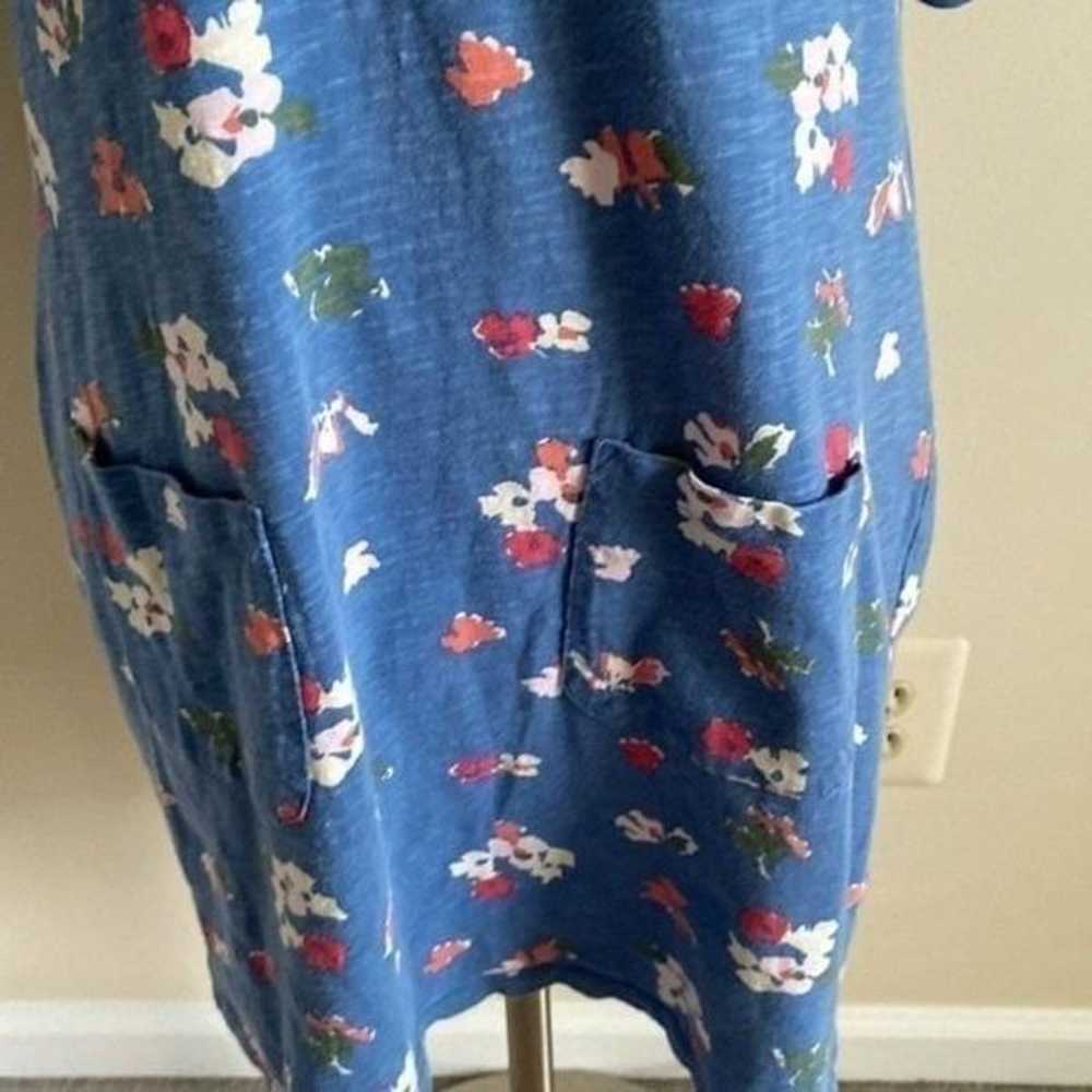 Boden Blue Floral Knit Dress Size 6 - image 5