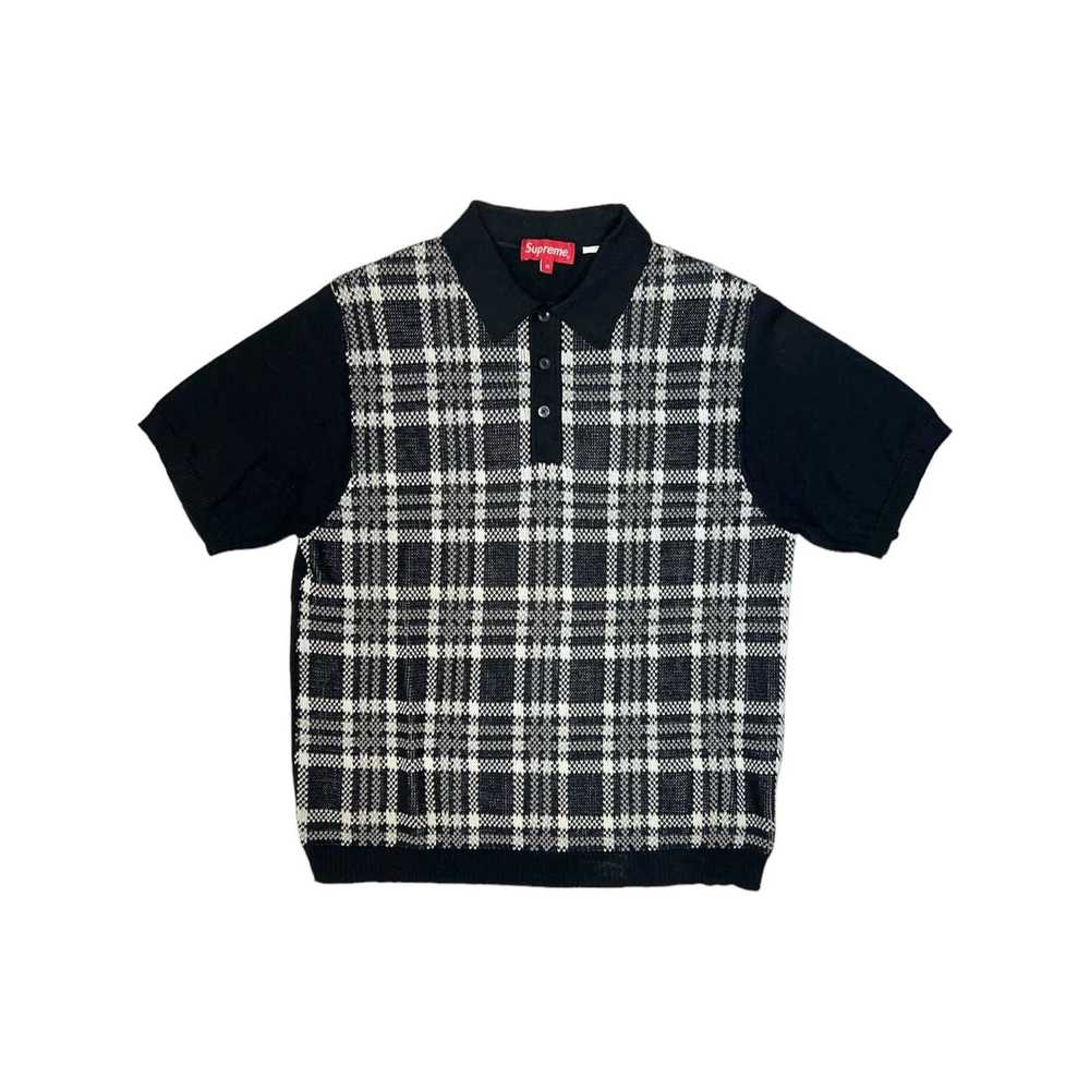 Supreme Supreme Plaid Knit Polo Shirt - image 1