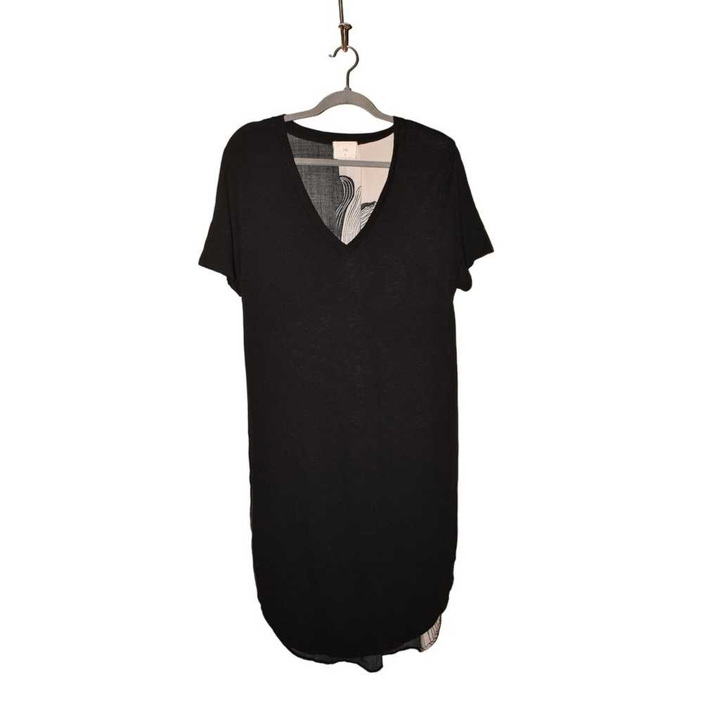 T.LA ANTHROPOLOGIE $98 Woven V-Neck Tunic Dress B… - image 3