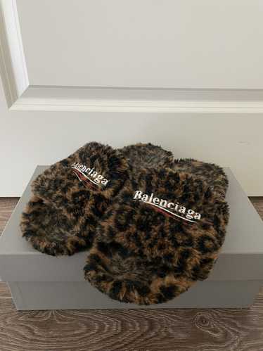 Balenciaga Balenciaga Faux Fur Leopard Animal Prin