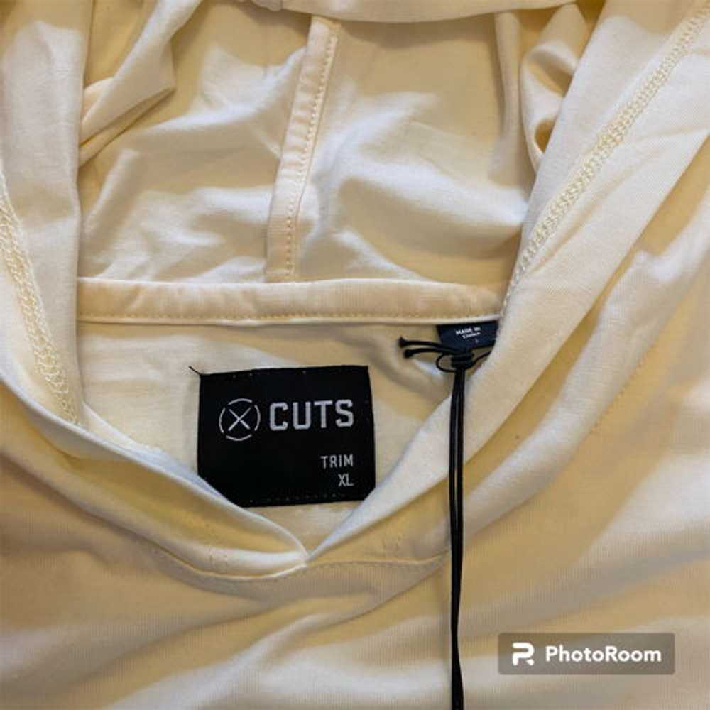 CUTS Cuts Clothing Men's Elongated Ivory Hoodie T… - image 3