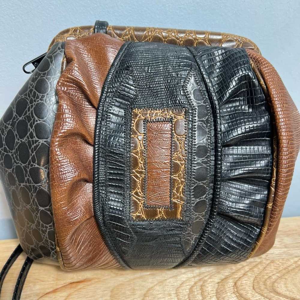 Vintage Vintage Crossbody Purse, Patchwork Emboss… - image 10