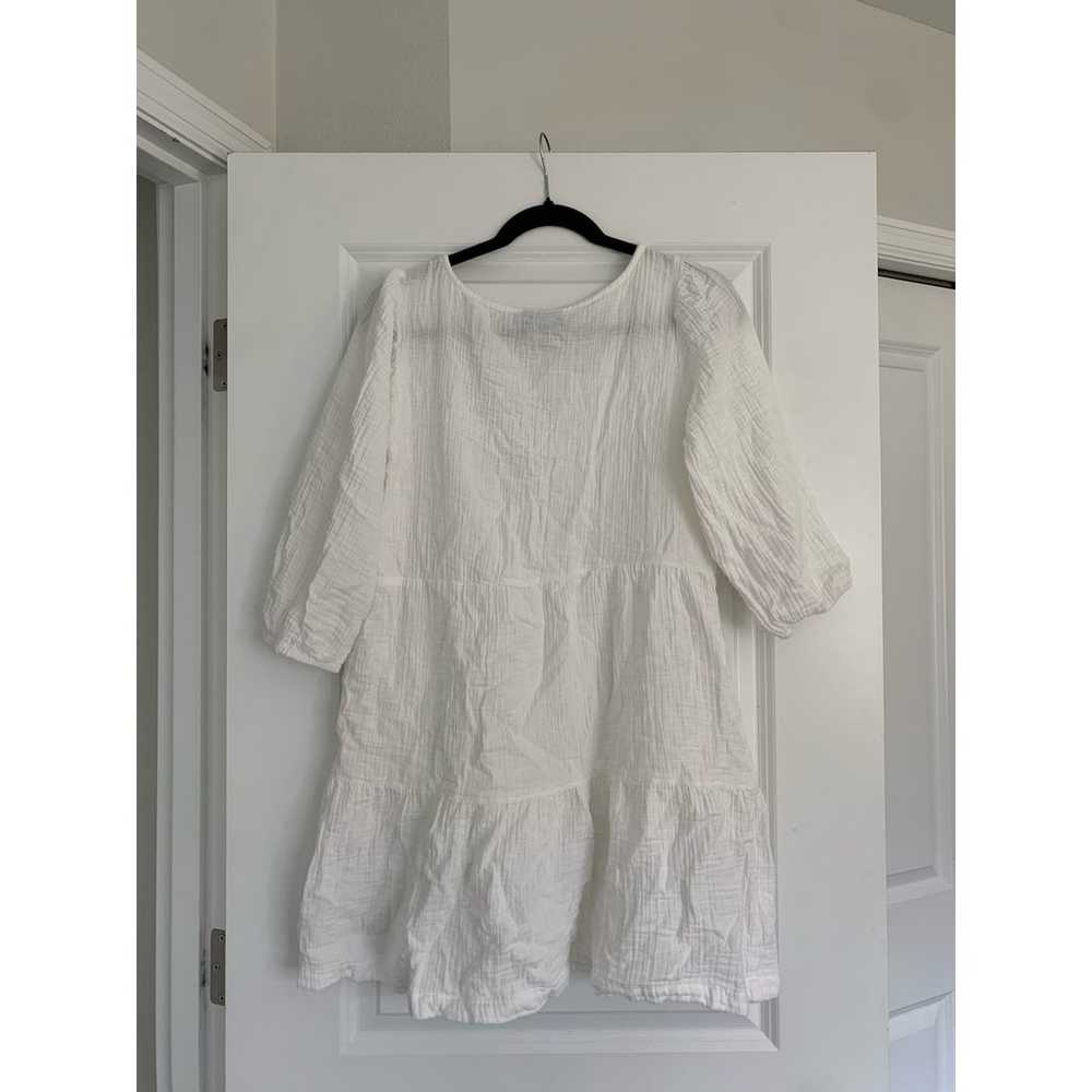 GAP White Crinkle Gauze Tiered Mini Dress Size Sm… - image 3