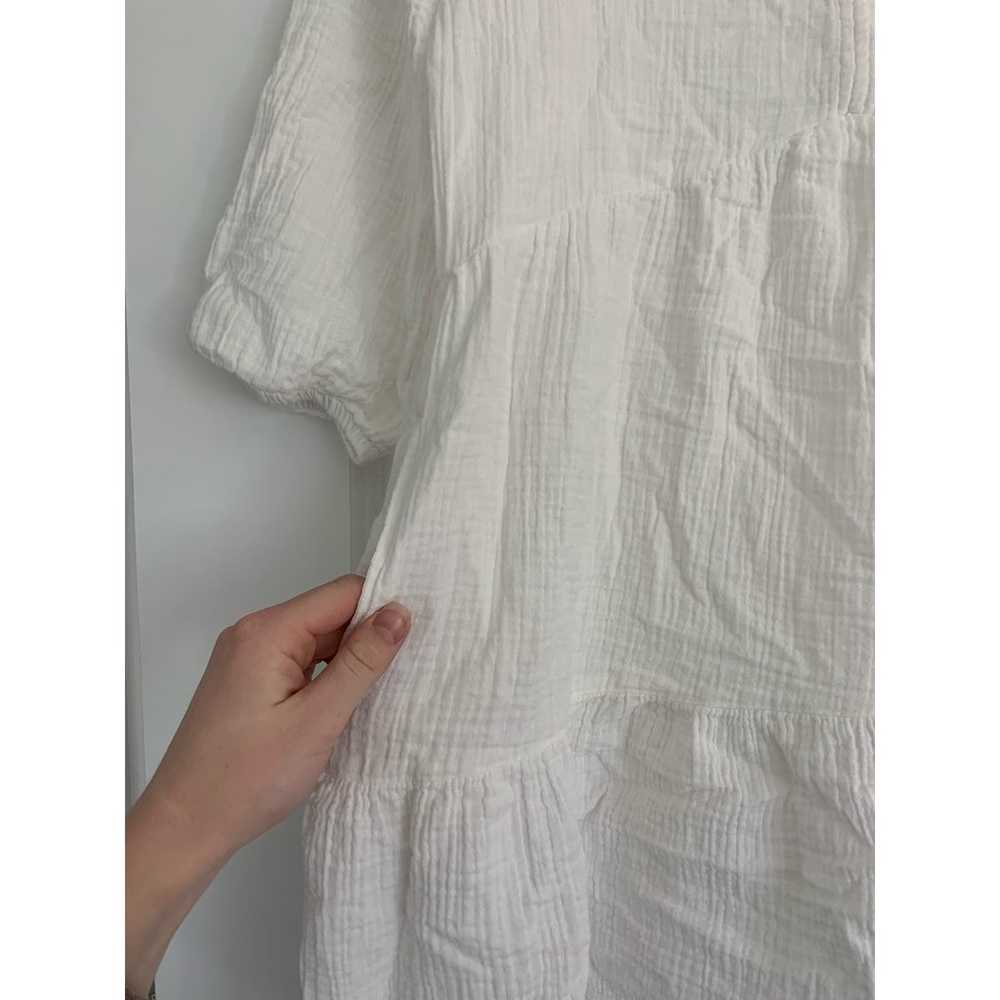 GAP White Crinkle Gauze Tiered Mini Dress Size Sm… - image 4