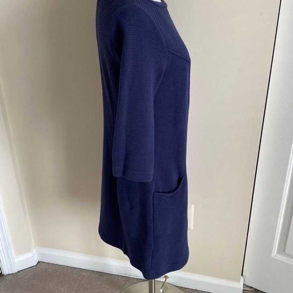 Boden Navy Textured Ponte Knit Sheath Dress Size … - image 9