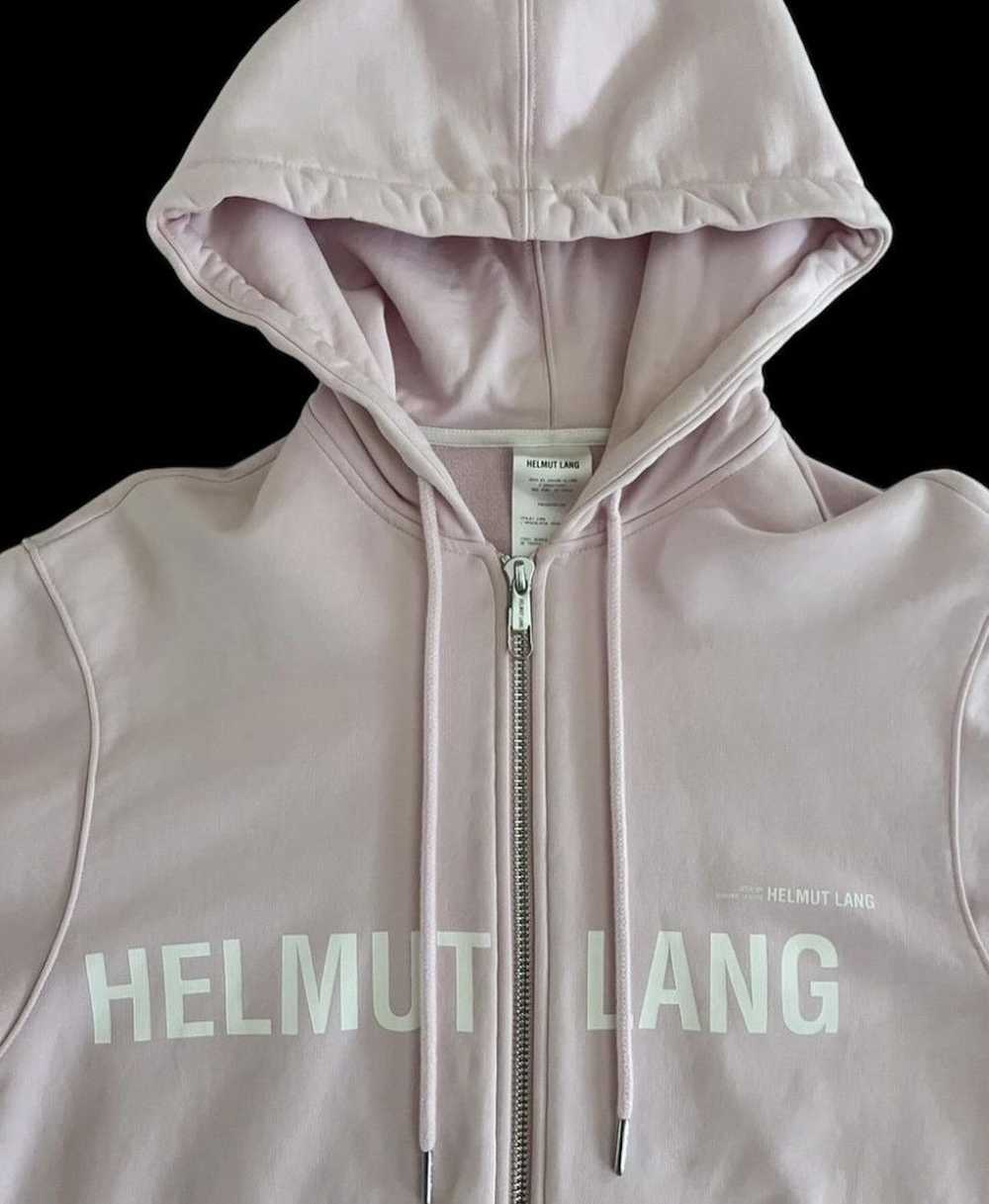 Helmut Lang helmut lang pink zip up hoodie - image 3