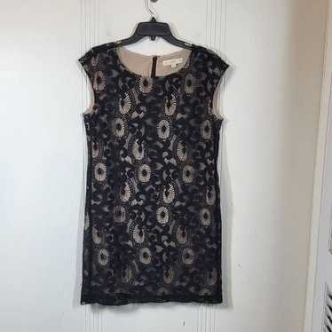 Ann Taylor Loft Black Lace Sleeveless Dress - image 1