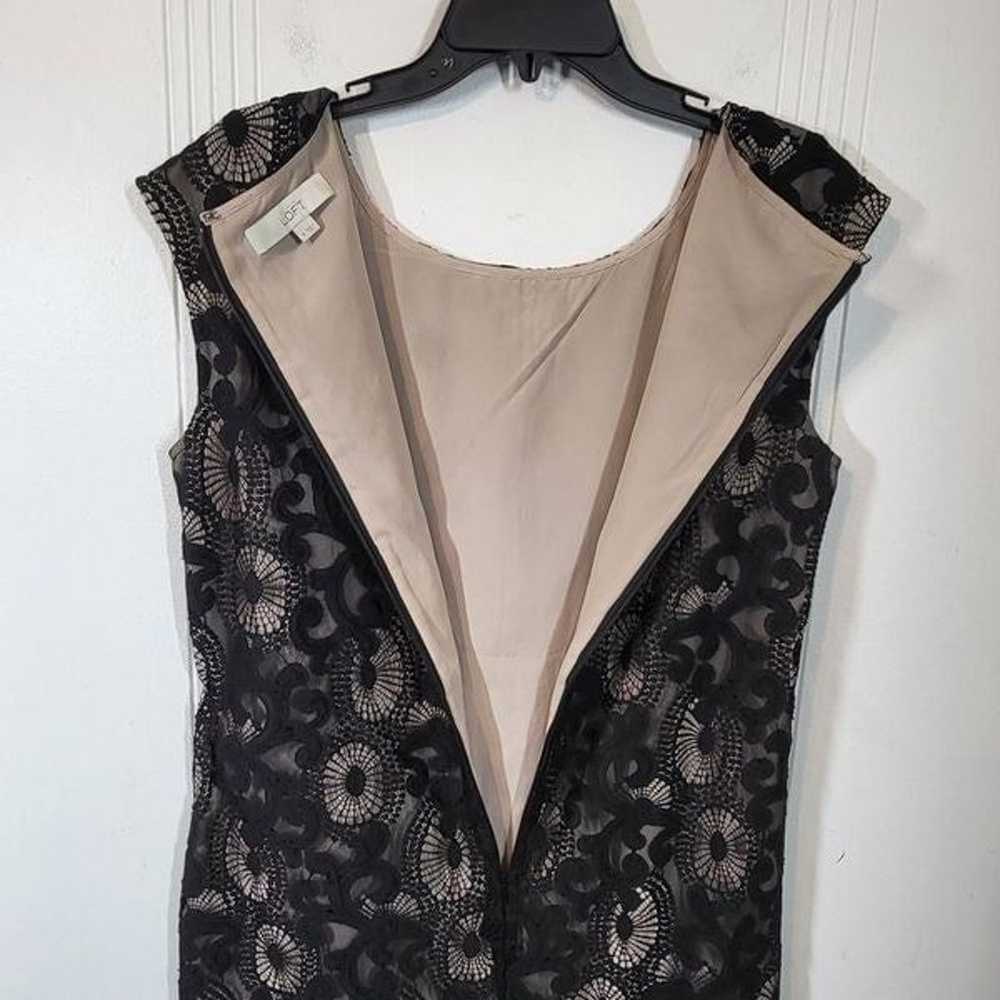 Ann Taylor Loft Black Lace Sleeveless Dress - image 7