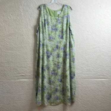 Studio C Womens Maxi Dress Green Zipper Lined 22W… - image 1