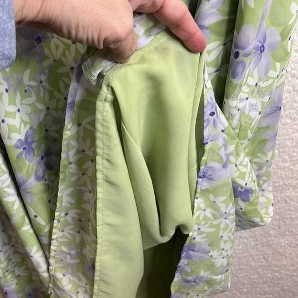 Studio C Womens Maxi Dress Green Zipper Lined 22W… - image 4