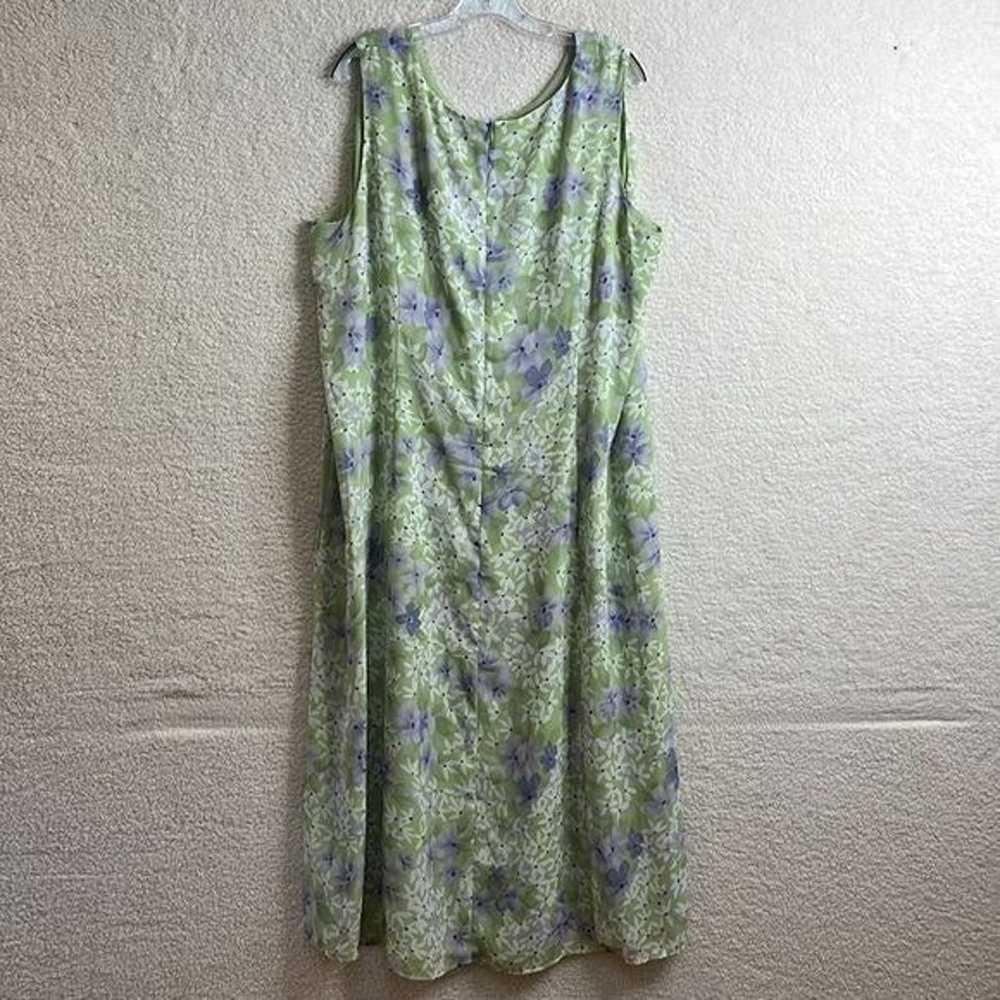 Studio C Womens Maxi Dress Green Zipper Lined 22W… - image 8