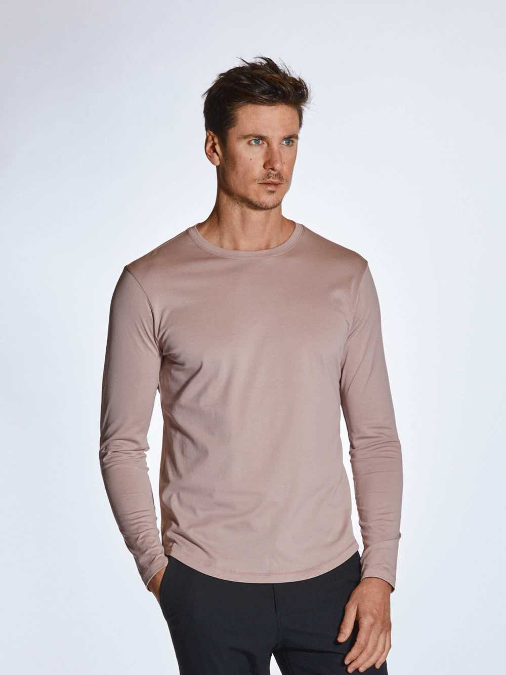 CUTS Pima Long Sleeve Curve-Hem Tee | Winter Sols… - image 2